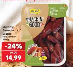 Kaufland Serano curmale uscate fără sâmburi Ofertă
