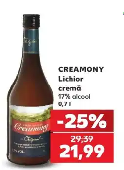 Kaufland Creamony lichior cremă Ofertă