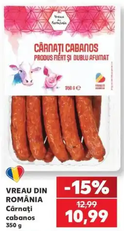 Kaufland Vreau din România Cârnați cabanos Ofertă