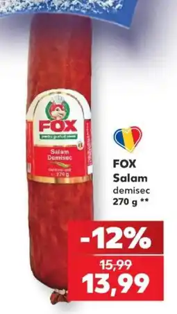 Kaufland Fox salam demisec Ofertă