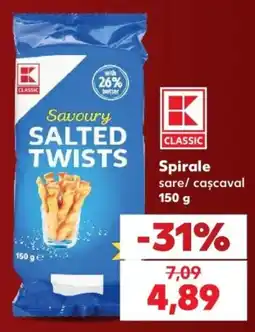 Kaufland K classic savoury salted twists Ofertă
