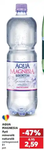 Kaufland Aqua magnesia apă minerală naturală carbo gazoză Ofertă