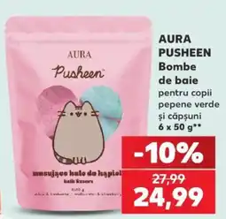 Kaufland Aura pusheen bombe de baie pentru copii pepene verde și căpșuni Ofertă