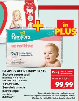 Kaufland Pampers active baby pants Ofertă