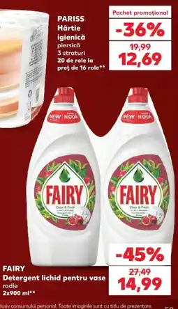 Kaufland Fairy detergent lichid pentru vase rodie Ofertă