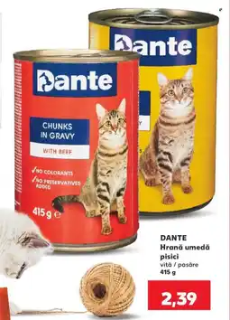 Kaufland Dante hrană umedă pisici vită / pasăre Ofertă
