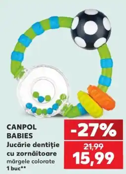 Kaufland Canpol babies jucarie dentiție cu zornăitoare mărgele colorate Ofertă