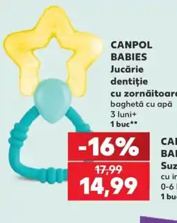 Kaufland Canpol babies jucarie dentitie cu zornaitoare baghetă cu apă Ofertă