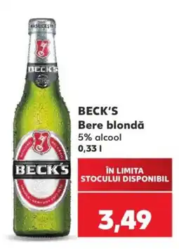 Kaufland Beck's bere blondă Ofertă