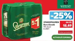 Kaufland Staropramen Bere blondă Ofertă