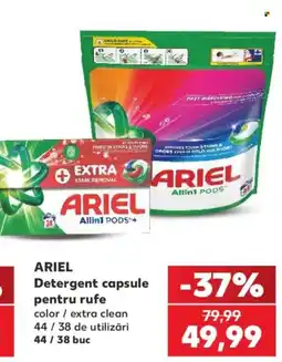 Kaufland Ariel detergent capsule pentru rufe color / extra clean Ofertă