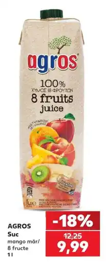 Kaufland Agros suc mango măr/8 fructe Ofertă