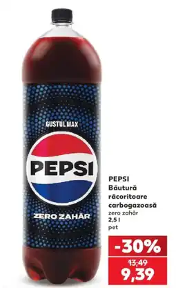 Kaufland Pepsi băutură răcoritoare carbogazoasă zero zahăr Ofertă
