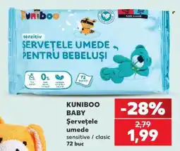 Kaufland Kuniboo baby șervețele umede sensitive / clasic Ofertă