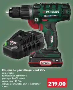 Kaufland Parkside mașină de găurit/înșurubat 20v cu percuție Ofertă