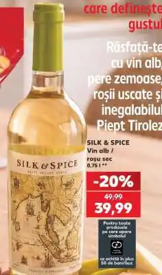 Kaufland SILK & SPICE Vin alb / roșu sec Ofertă