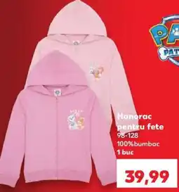 Kaufland Hanorac pentru fete Ofertă