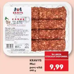 Kaufland KRAVYS Mici porc-vită 640 g Ofertă