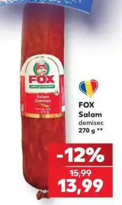 Kaufland FOX Salam demisec Ofertă