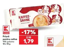 Kaufland Frișcă pentru cafea Ofertă