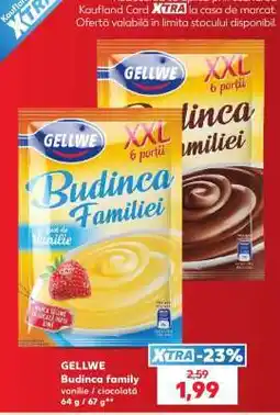 Kaufland GELLWE Budinca family vanilie / ciocolată Ofertă