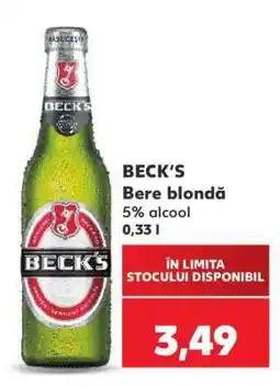 Kaufland BECK‘S Bere blondă Ofertă