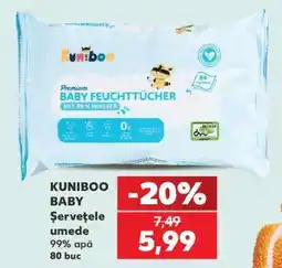 Kaufland KUNIBOO BABY Șervețele umede Ofertă