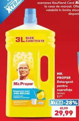 Kaufland MR. PROPER Detergent pentru suprafețe lemon 3L Ofertă