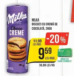 Mega Image Milka biscuiti cu cremă de ciocolată Ofertă