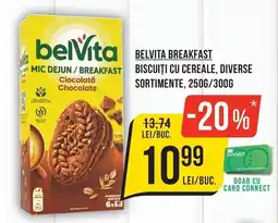 Mega Image Belvita biscuiți cu cereale, diverse sortimente Ofertă