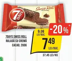 Mega Image 7days ruladă cu cremă cacao Ofertă