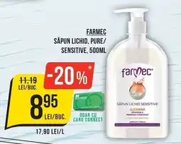 Mega Image Farmec săpun lichid pure/sensitive Ofertă