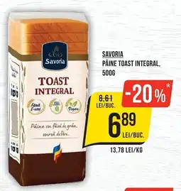 Mega Image Savoria pâine toast integral Ofertă