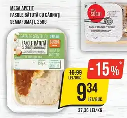 Mega Image Mega Apetit fasole bătută cu cârnați semiafumați Ofertă