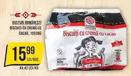 Mega Image Gusturi românești biscuiți cu cremă cu cacao Ofertă