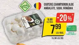 Mega Image Grădina Mega ciuperci champignon albe ambalate Ofertă