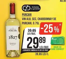 Mega Image Purcari vin alb sec chardonnay de purcari Ofertă