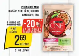 Mega Image Purina One Mini Hrană pentru câini, curcan & morcov Ofertă