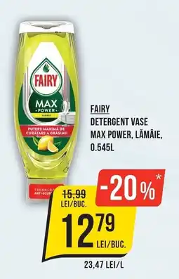 Mega Image Fairy detergent vase max power, lămâie Ofertă