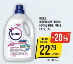 Mega Image Igienol dezinfactant lichid pentru haine, fresh linen Ofertă