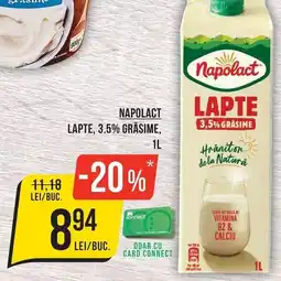 Mega Image Napolact lapte, 3.5% grasime Ofertă