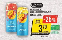 Mega Image Ursus cooler ursus cool mix bere & suc grepfruit/suc lămâie Ofertă