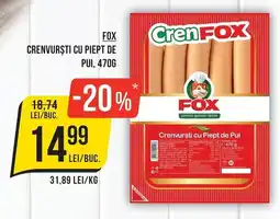 Mega Image CrenFox crenvurști cu piept de pui Ofertă