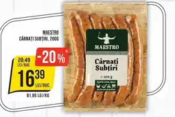 Mega Image Maestro Cârnați Subțiri Ofertă