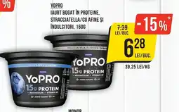 Mega Image Yopro iaurt bogat în proteine, stracciatella/cu afine și îndulcitori Ofertă
