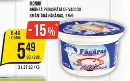 Mega Image Monor brânză proaspătă de vaci cu smântână făgăraș Ofertă