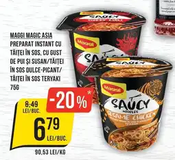 Mega Image Maggi saucy noodles Ofertă