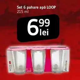 Supeco Loop pahare apă Ofertă