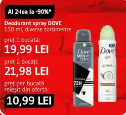 Supeco Dove deodorant spray Ofertă