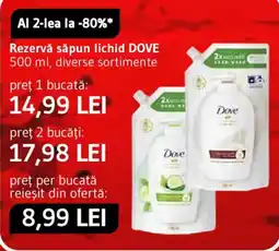 Supeco Dove săpun lichid Ofertă